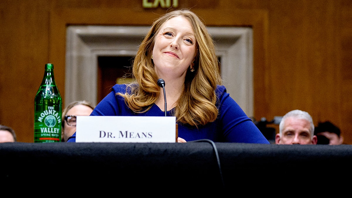 Dr. Casey Means speaking at a Senate Health, Education, Labor and Pensions Committee hearing in Washington, D.C.