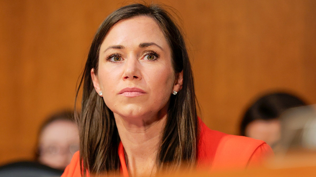 Sen. Katie Britt attending a Senate hearing in the U.S. Capitol