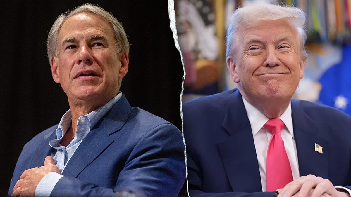 Texas Gov. Greg Abbott and President Donald Trump smiling together