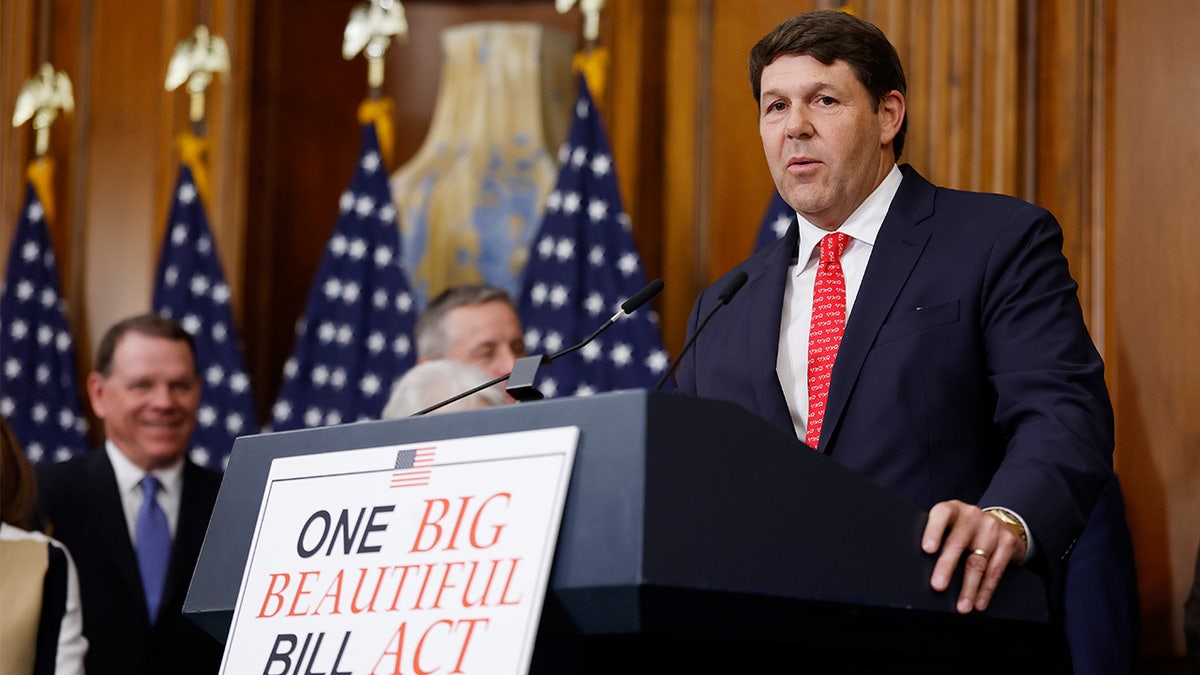 Chairman Rep. Jodey Arrington speaking at a news conference at the U.S. Capitol