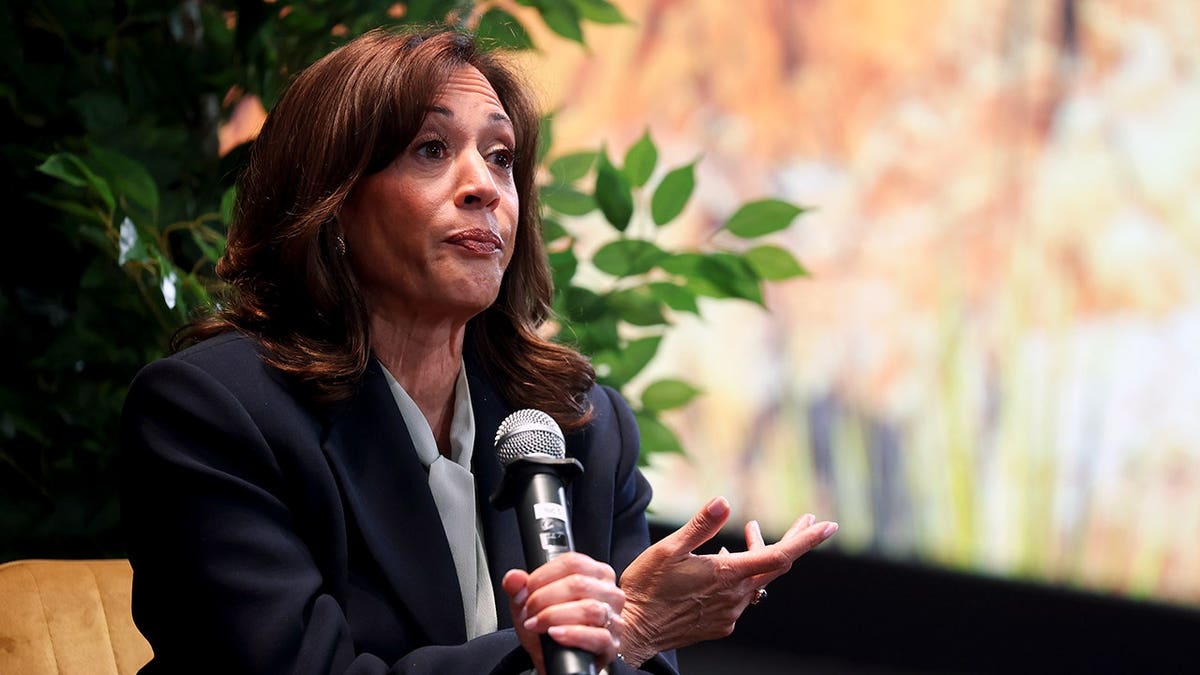 Former Vice President Kamala Harris speaking at MEET Las Vegas event