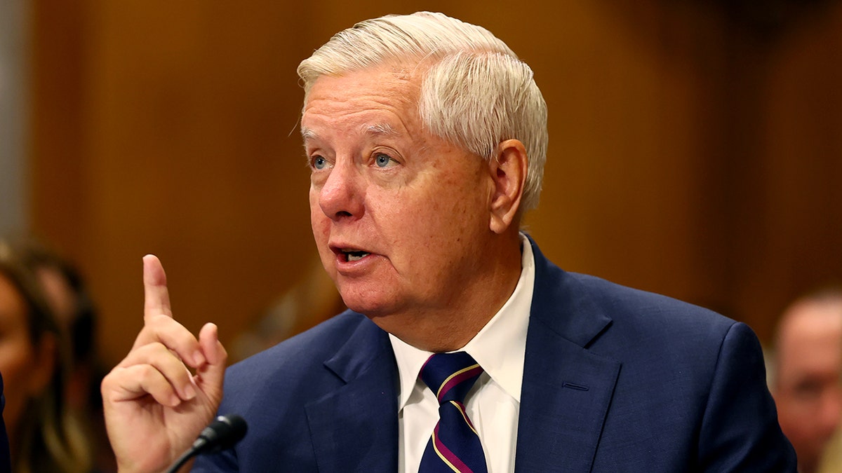Sen. Lindsey Graham speaking during a Senate Foreign Relations Committee hearing in Washington, D.C.