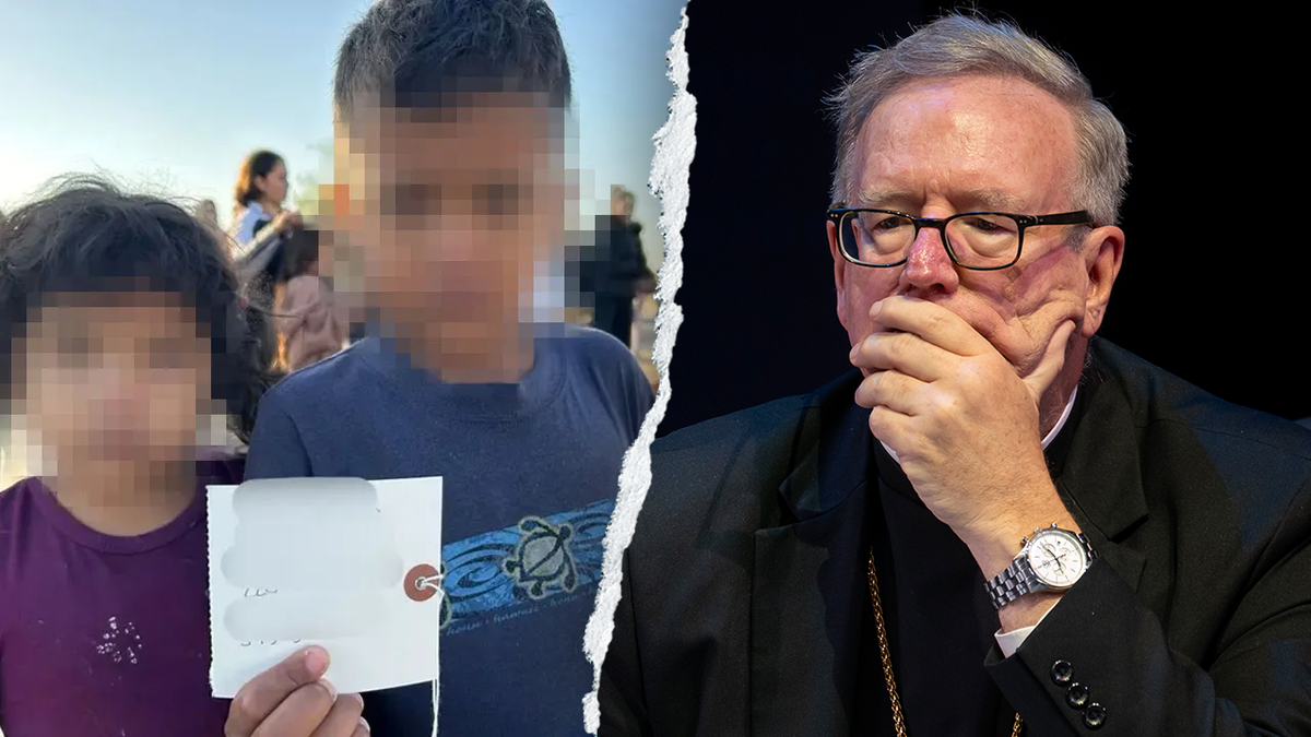 Bishop Robert Barron and migrant children