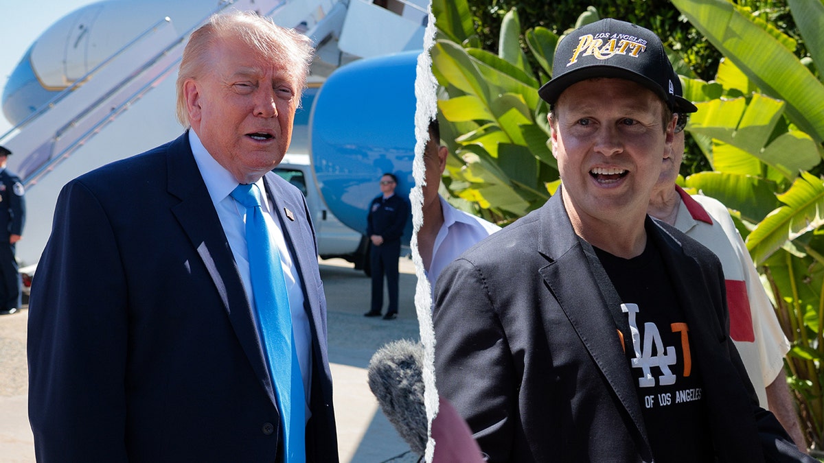 U.S. President Donald Trump and LA Mayoral candidate Spencer Pratt side by side