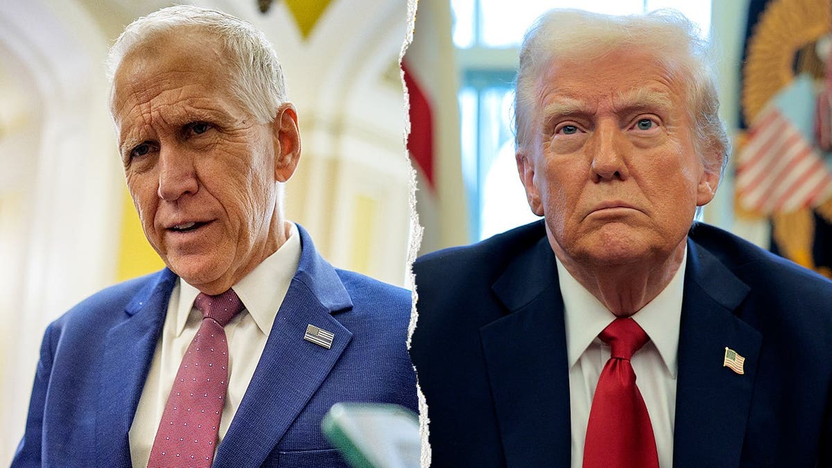 Sen. Thom Tillis, R-N.C., and President Donald Trump split