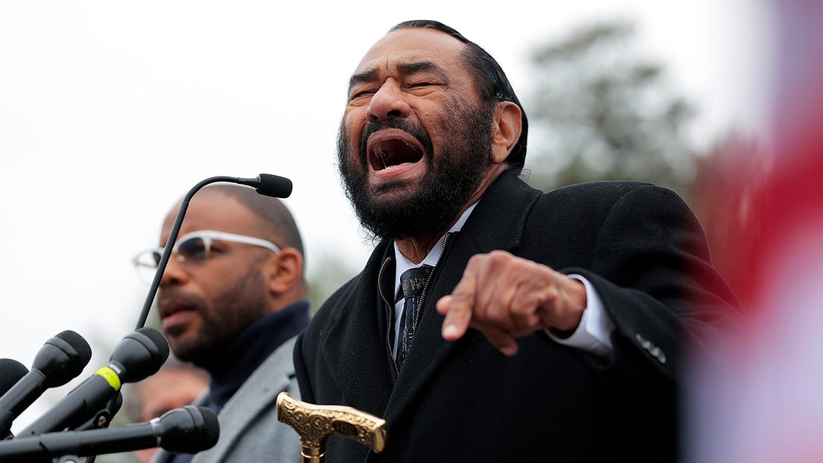 Rep. Al Green speaking at a press event in Washington, D.C.
