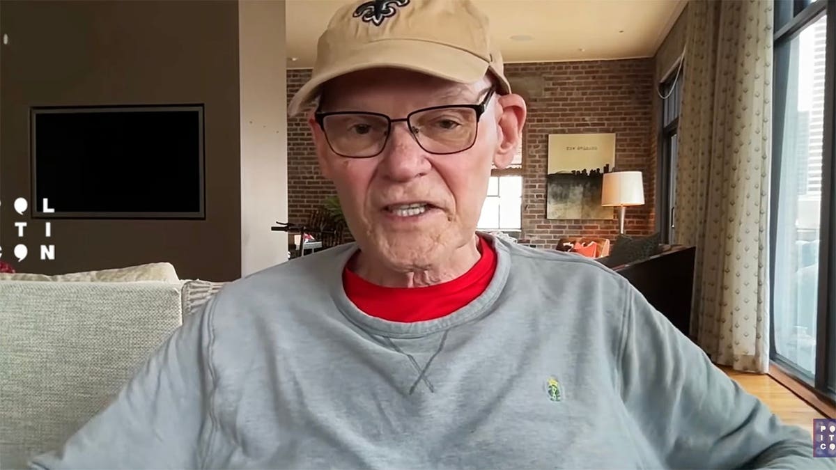 Democratic strategist James Carville speaking in a video for Politicon