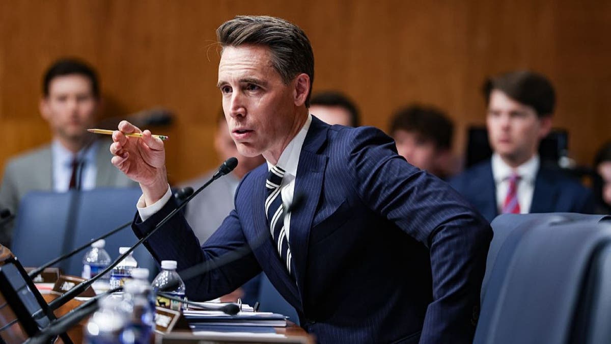 Sen. Josh Hawley speaking during a Senate Health, Education, Labor, and Pensions Committee hearing