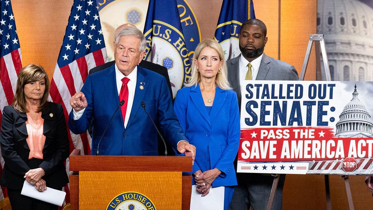 Rep. Ralph Norman speaking during House Freedom Caucus news conference in U.S. Capitol