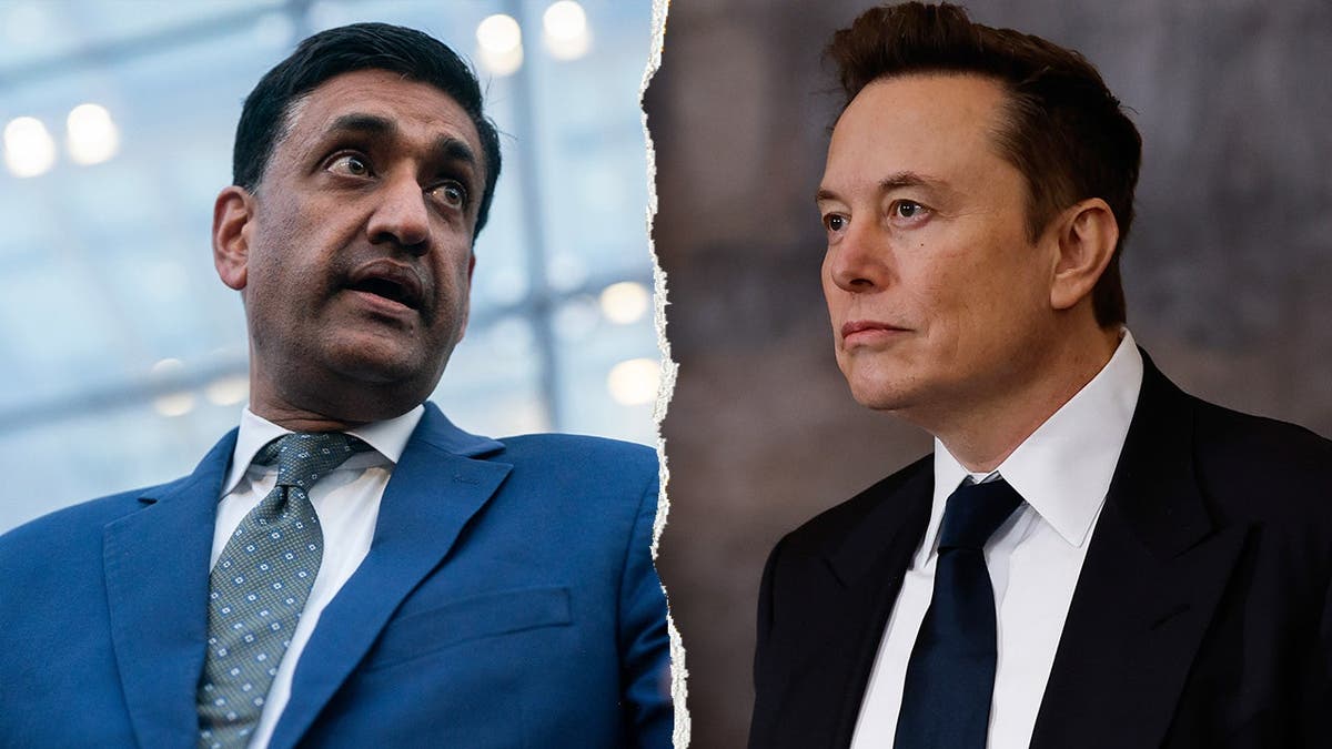 Ro Khanna, left, pictured alongside Elon Musk, right