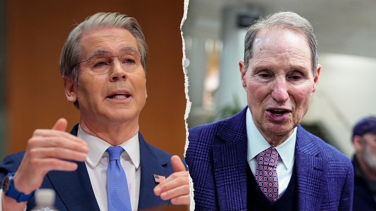 Scott Bessent, left, pictured along Ron Wyden right