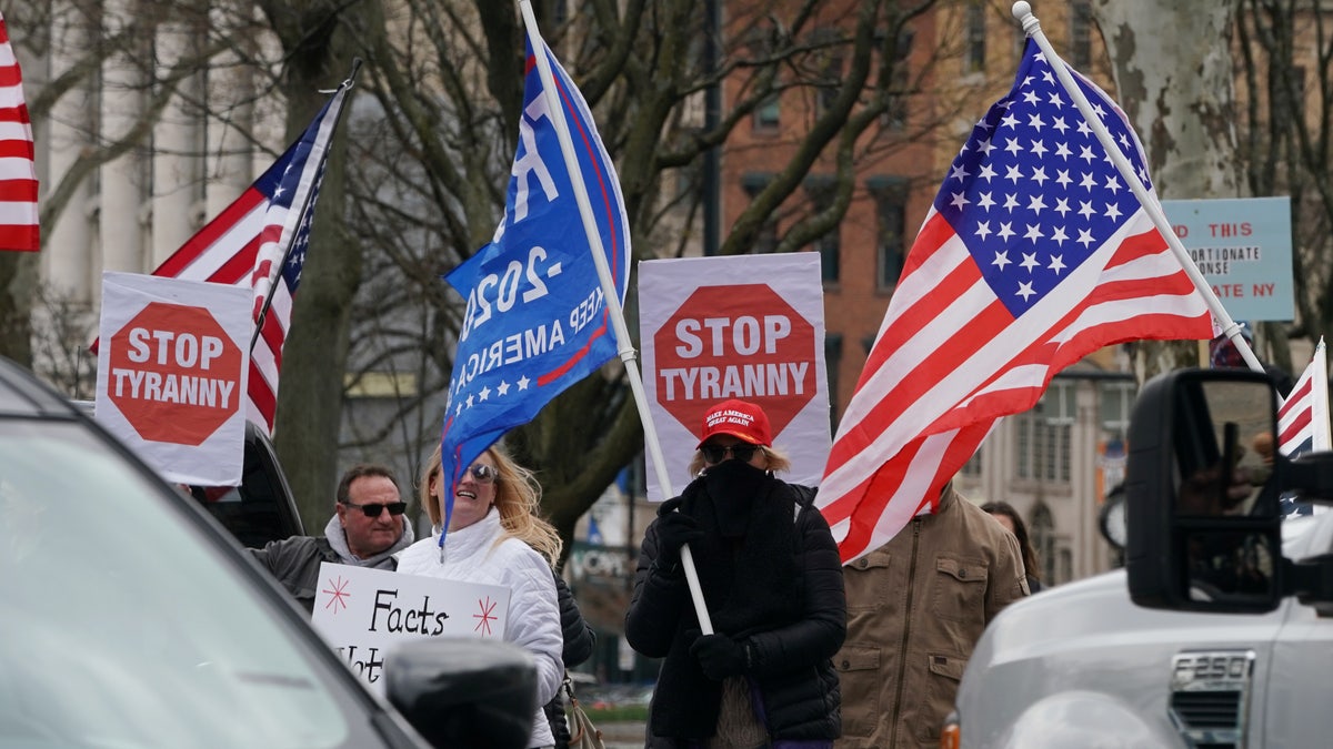 Protest in New York over COVID-19 lockdowns