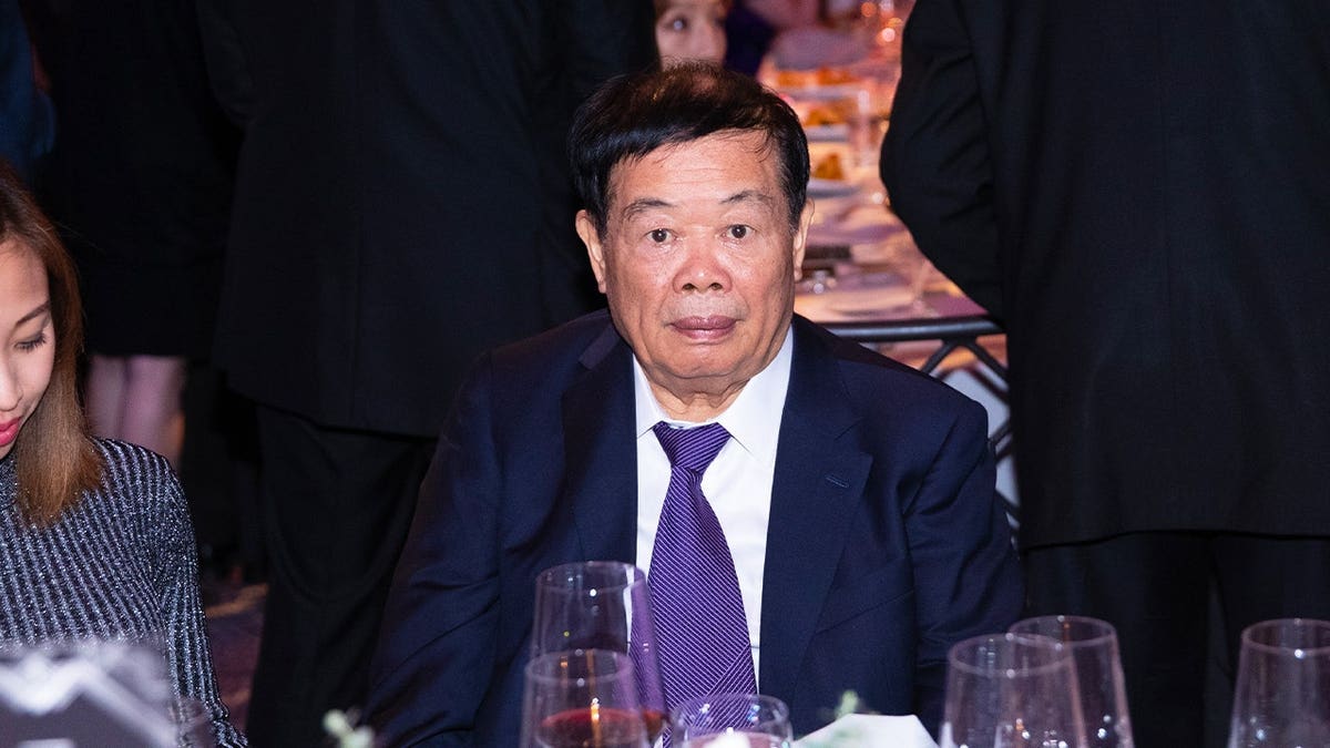 Cao Dewang, chairman of Fuyao Glass Group, attends the annual black-tie Gala Dinner hosted by the National Committee on U.S.-China Relations (NCUSCR) at The Ziegfeld Ballroom on October 24, 2023 in New York City.