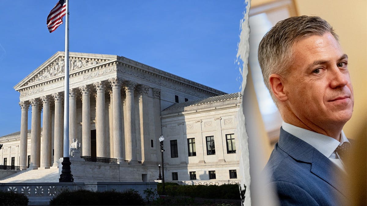 The Supreme Court is seen split with Senator Jim Banks