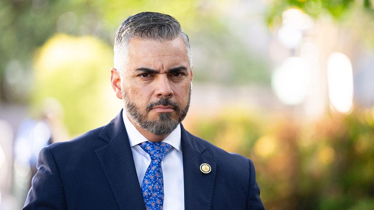Rep. Juan Ciscomani arrives at the Capitol Hill Club in Washington.