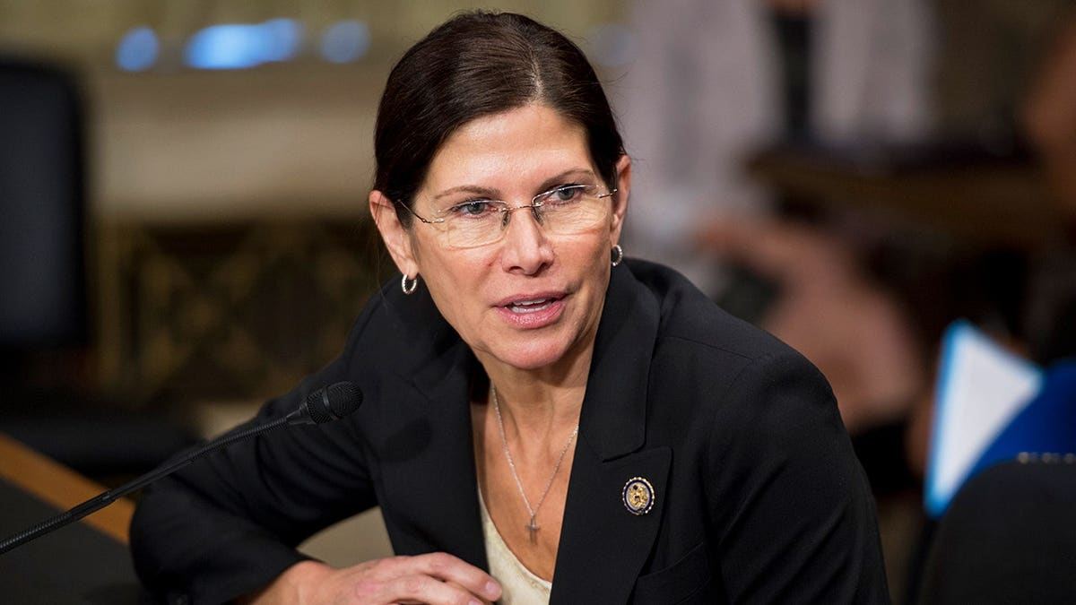 Rep. Mary Bono Mack, R-Calif., co-founder of the Congressional Caucus on Prescription Drug Abuse, prepares to testify before a Senate Caucus on International Narcotics Control hearing in Dirksen entitled
