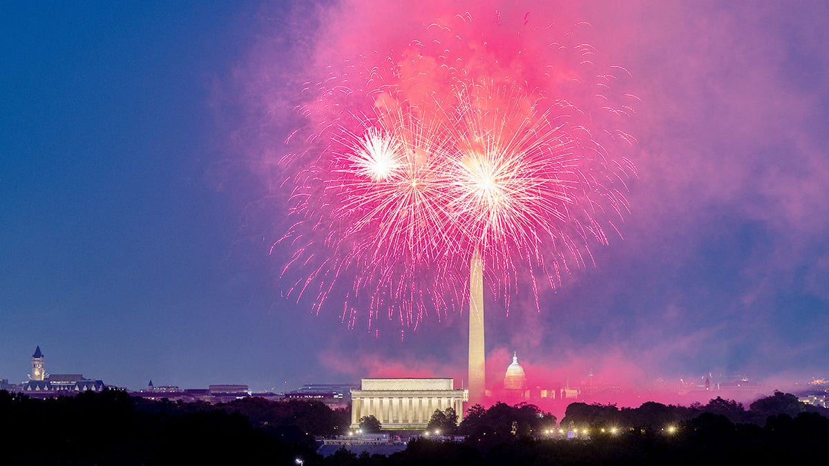 Fireworks in Washington, D.C., from 2025