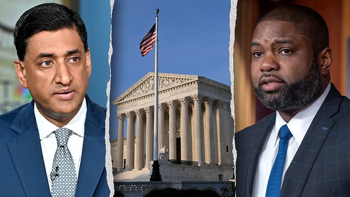 Split of Khanna, SCOTUS building and Donalds