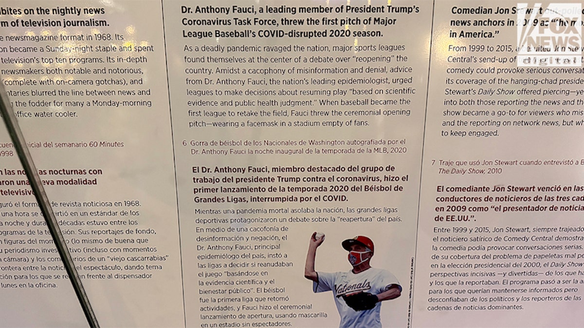 Fauci smithsonian placard