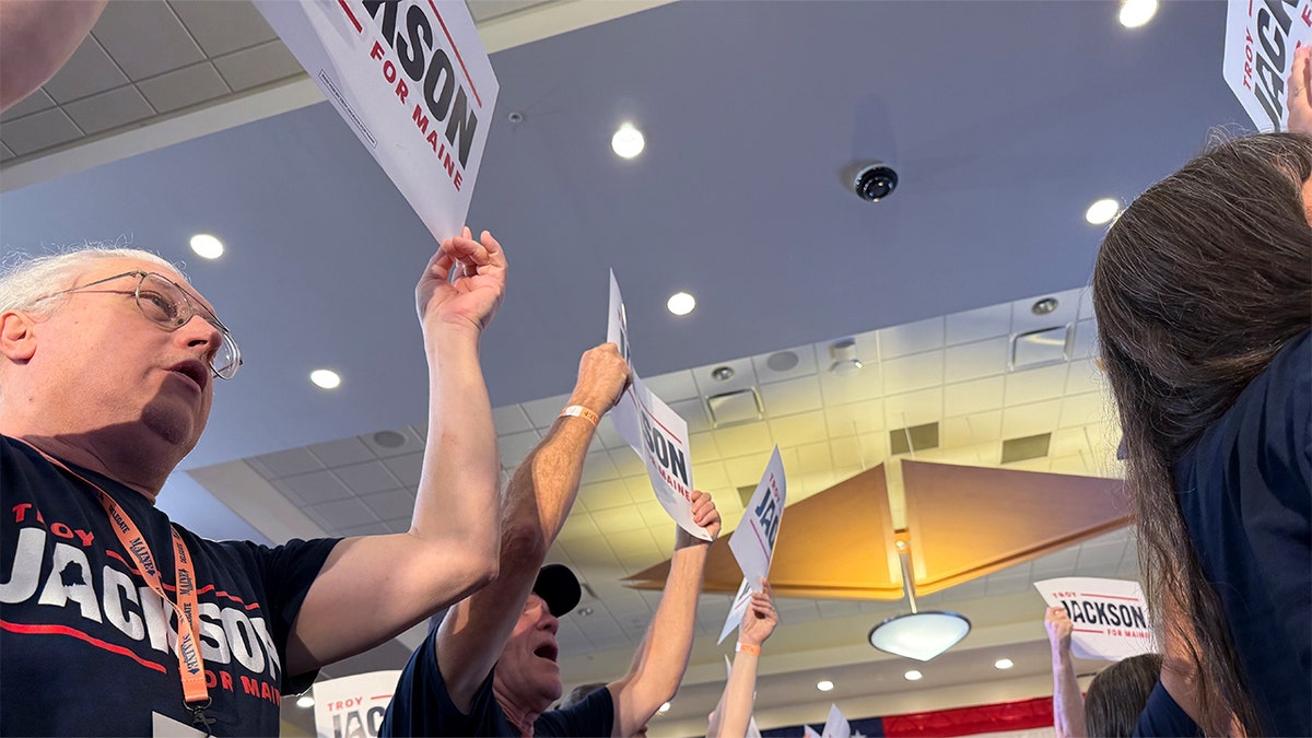 Troy Jackson supporters at the state party convention