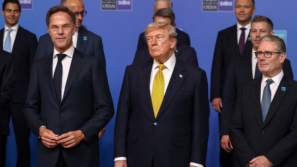 Trump during NATO family photo