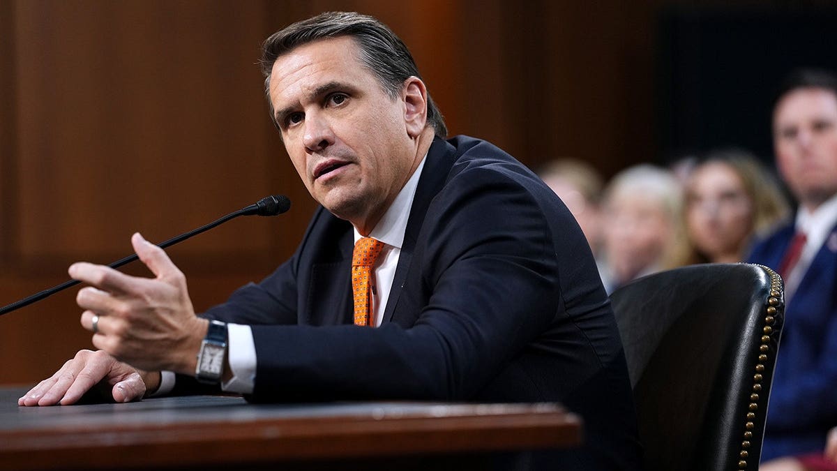 Todd Blanche appears at a Senate Judiciary Committee hearing in Washington, D.C.