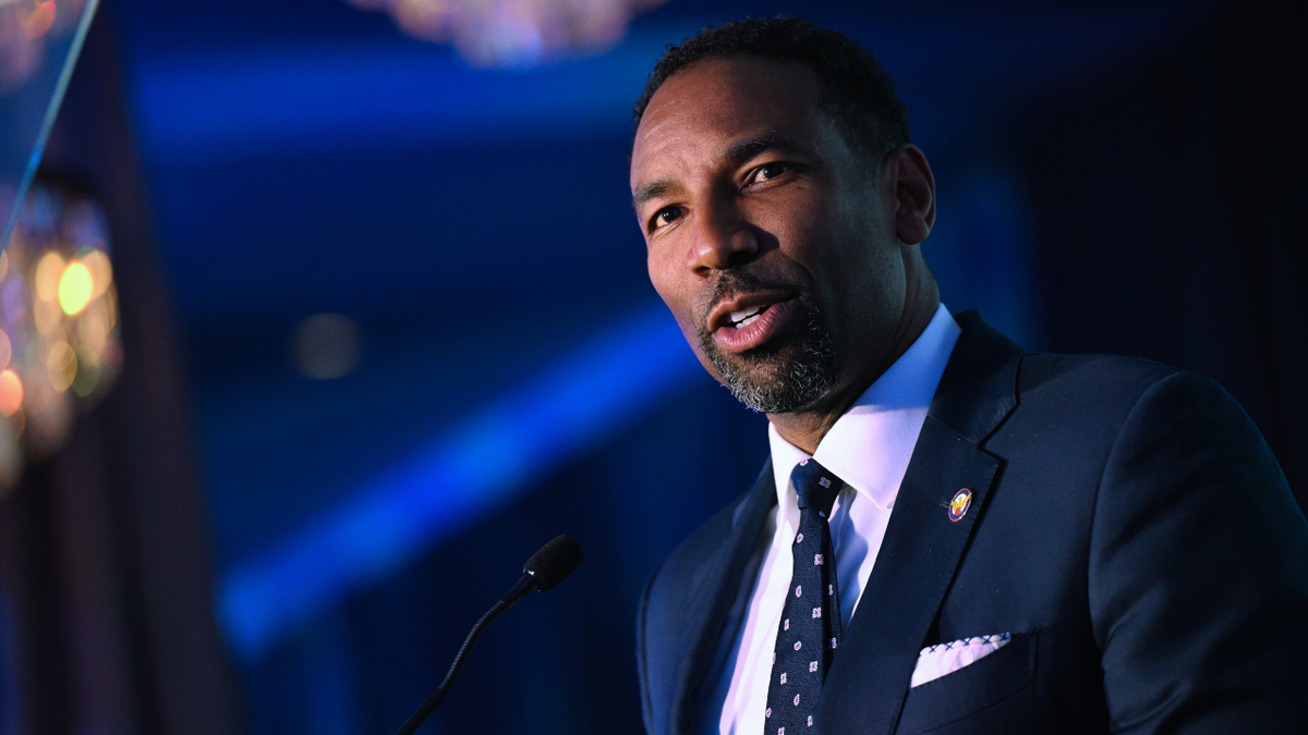 Atlanta Democrat Mayor Andre Dickens, who is black, speaks at an event.
