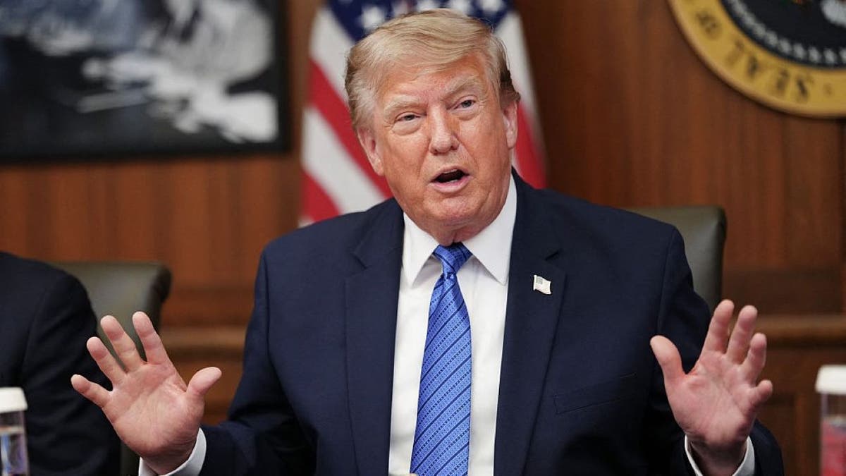 Donald Trump raising his hands