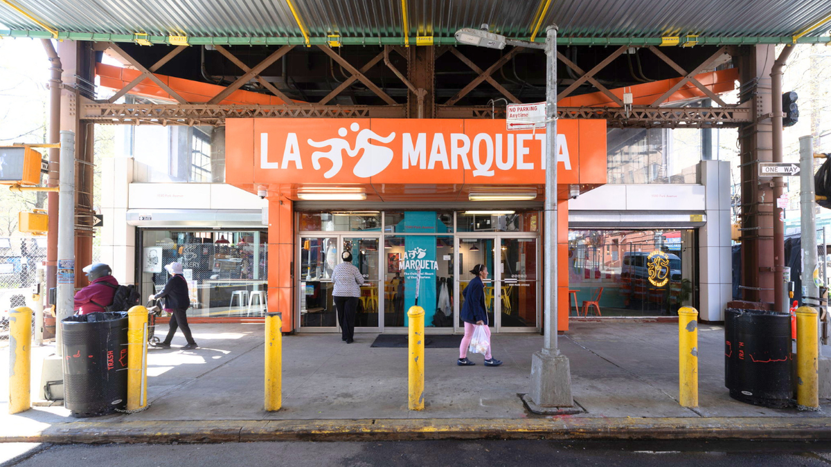 A view of La Marqueta marketplace in New York City.