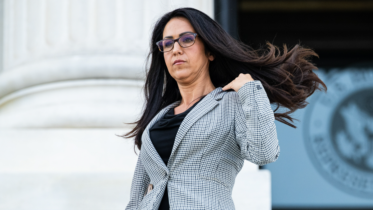 Rep. Lauren Boebert, R-Colo., departs following a vote.