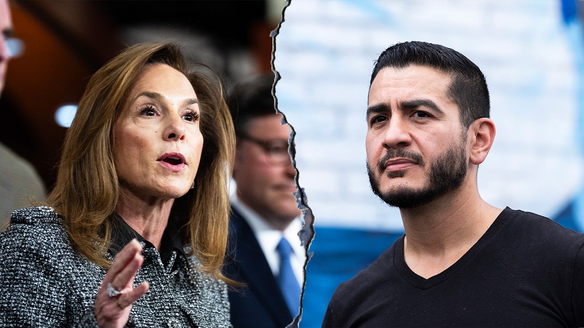 A split image of Lisa McClain and Abdul El-Sayed