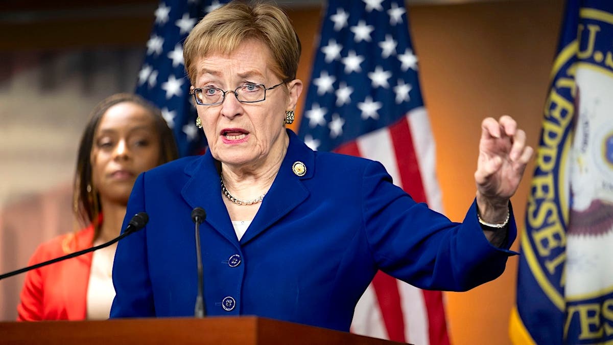 Rep. Marcy Kaptur speaks during a press conference on Capitol Hill.