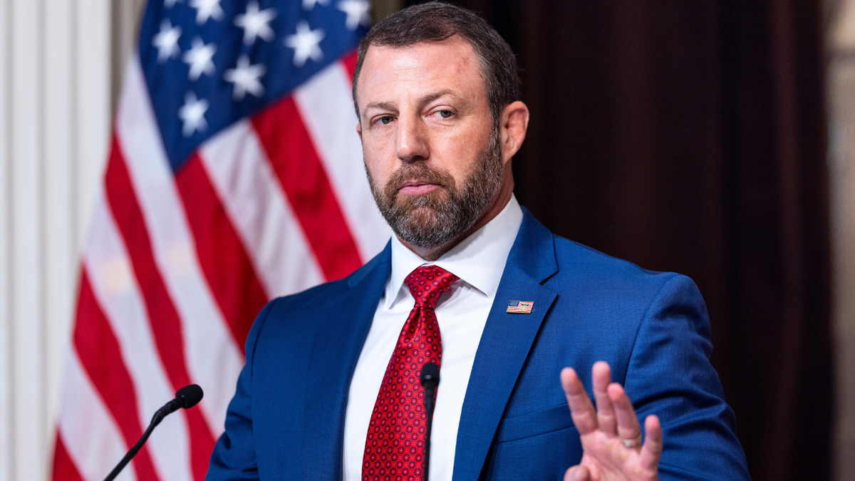 DHS Secretary Markwayne Mullin Holds News Conference Markwayne Mullin, secretary of the US Department of Homeland Security (DHS), during a news conference in the Eisenhower Executive Office Building in Washington on July 17, 2026.