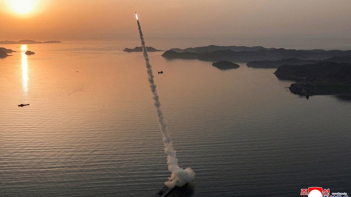 North Korea's Hwasong-11LA ballistic missile during a test launch.