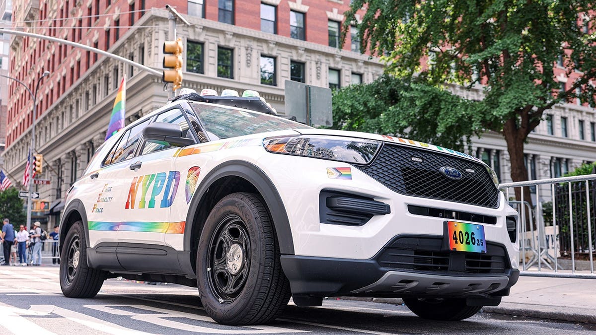 NYPD vehicle with pride colors
