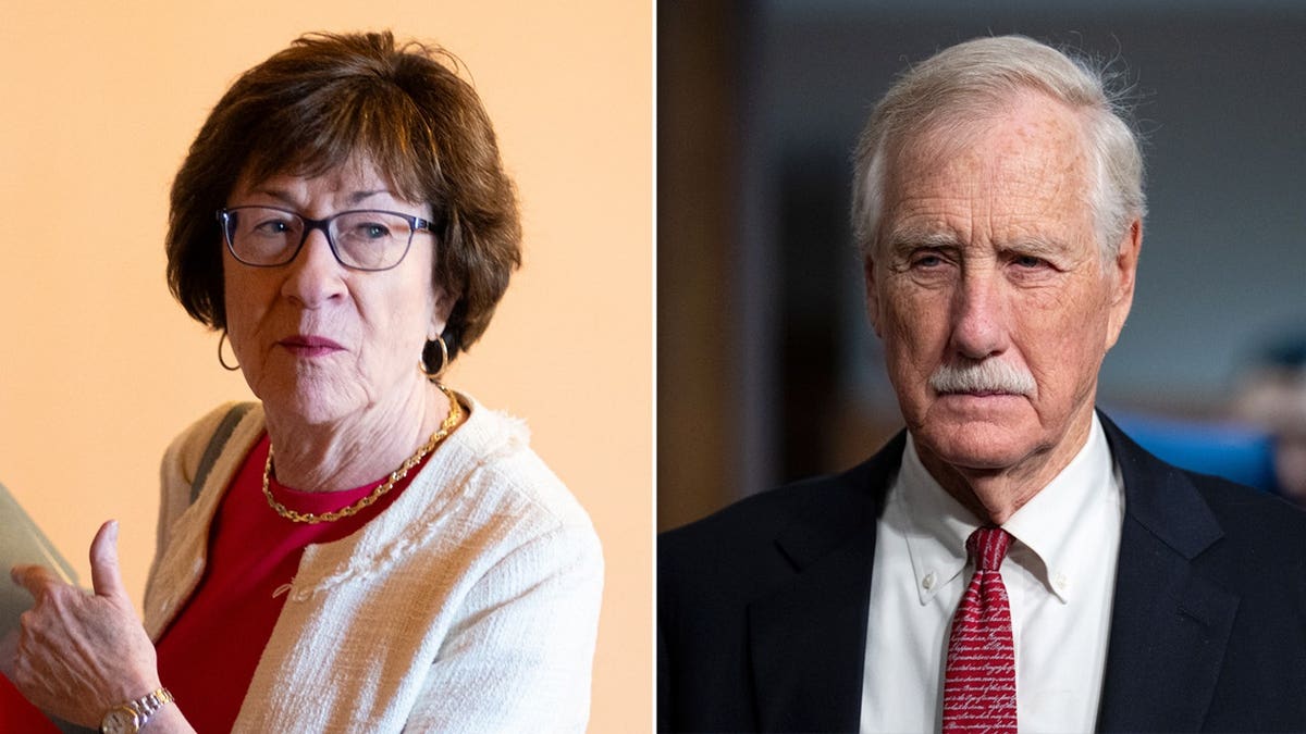 Left: Sen. Susan Collins; Right: Sen. Angus King