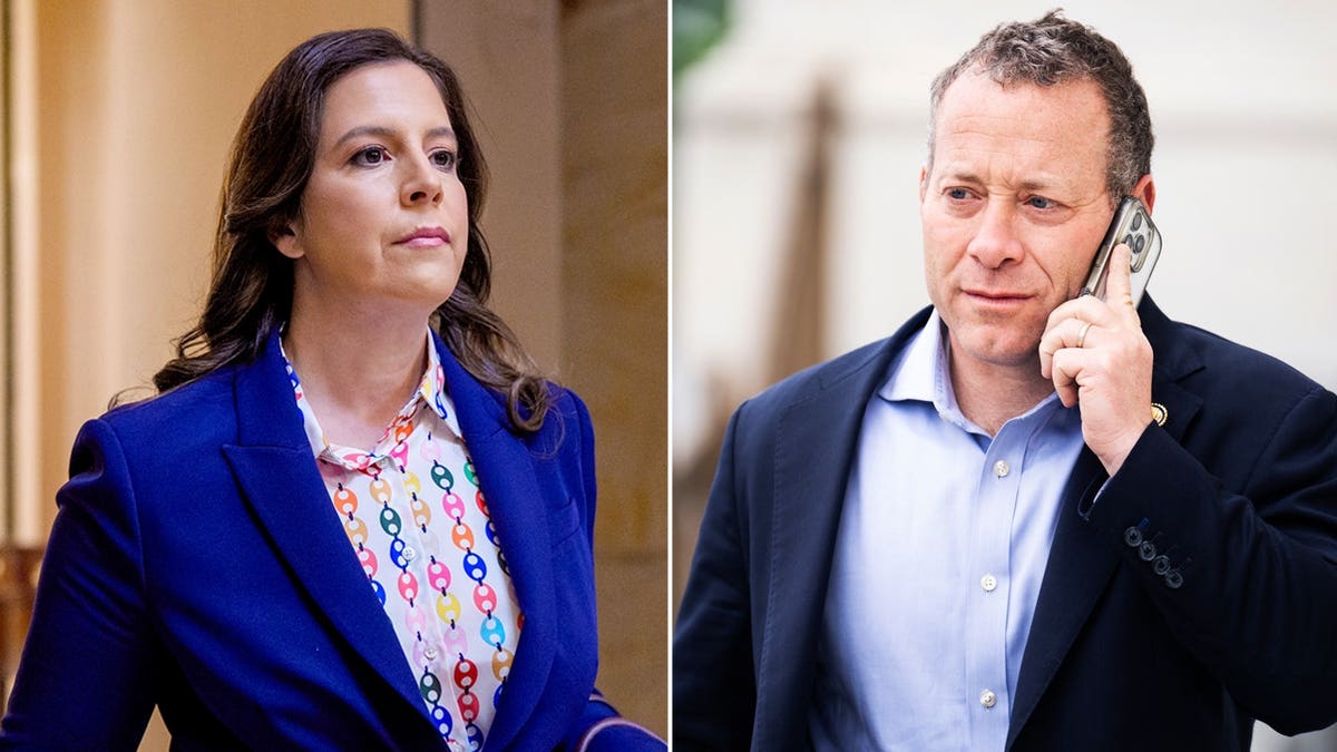 Photo of Rep. Elise Stefanik next to a photo of Rep. Josh Gottheimer