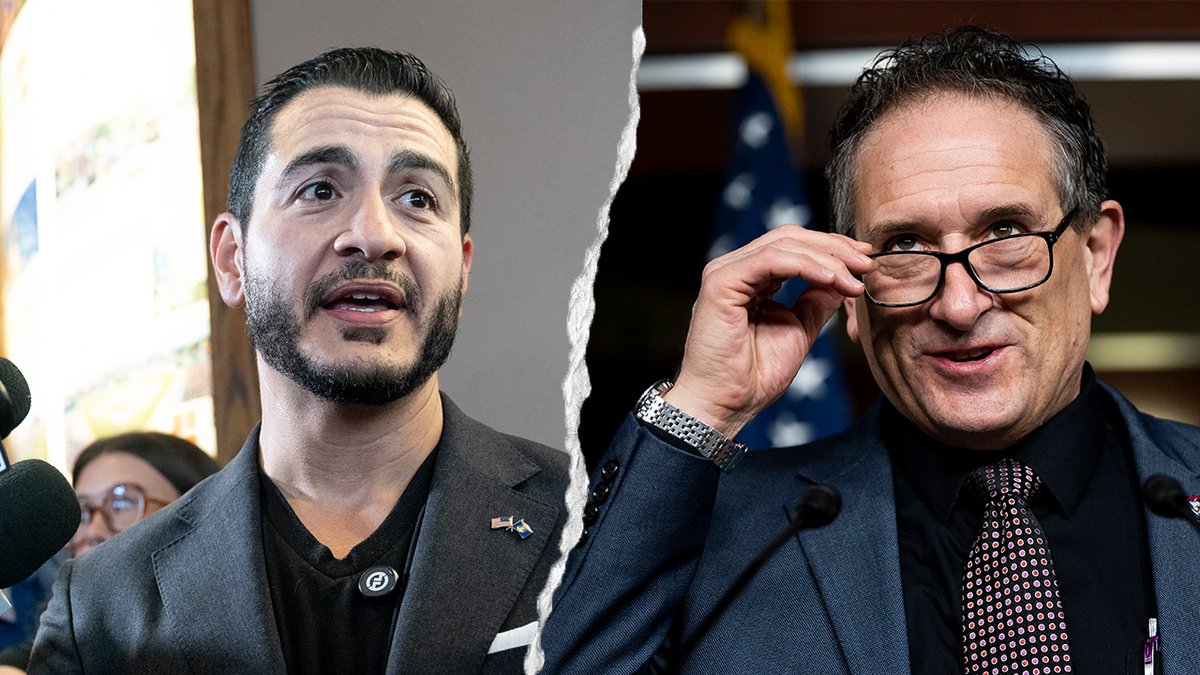 A split image of U.S. Senate candidate Abdul El-Sayed and former Representative Andy Levin, D-Mich.