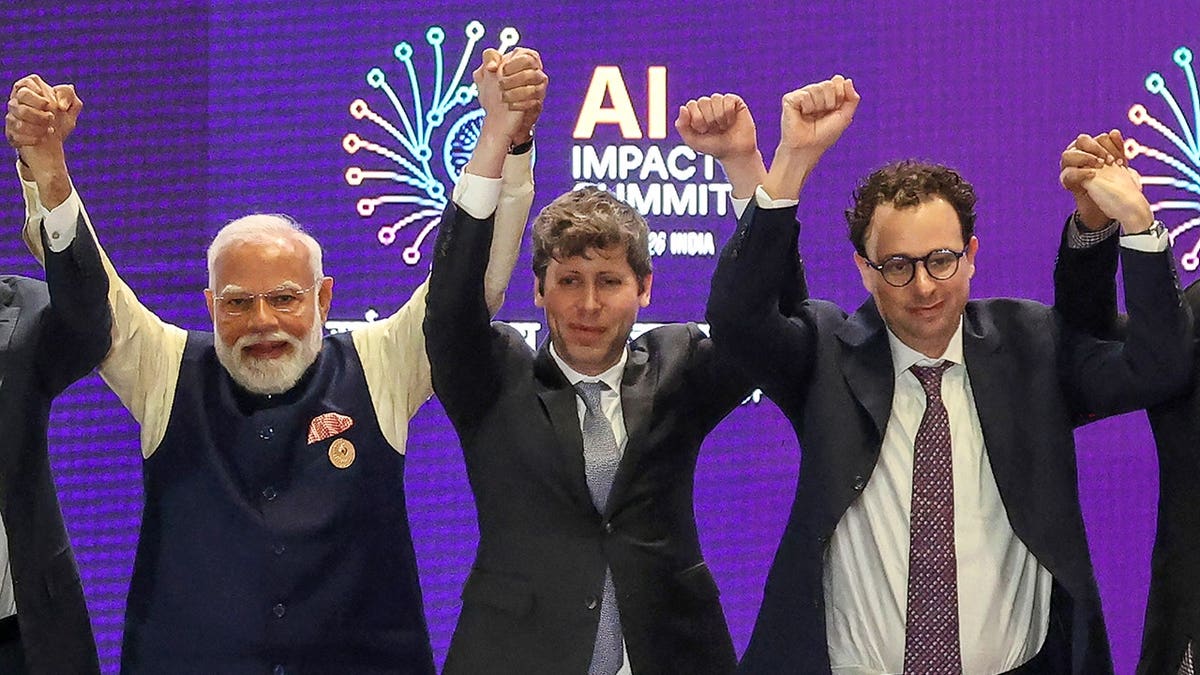 AI leaders with Indian president