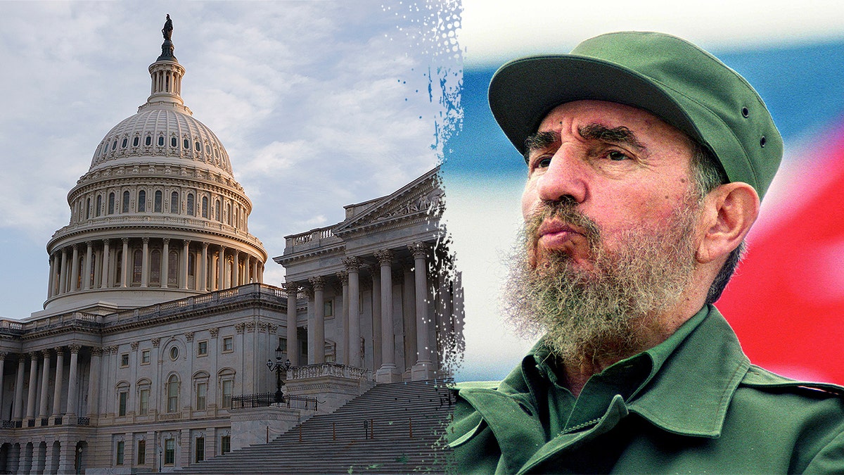 U.S. Capitol building and Fidel Castro