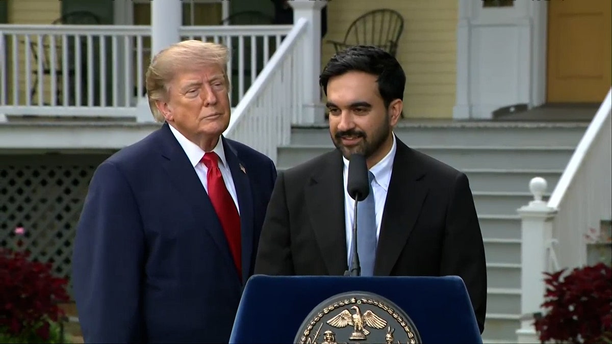 Mamdani and trump speaking
