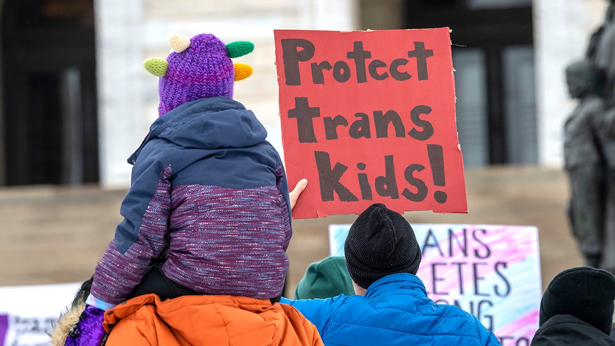 Protest supporting trans children