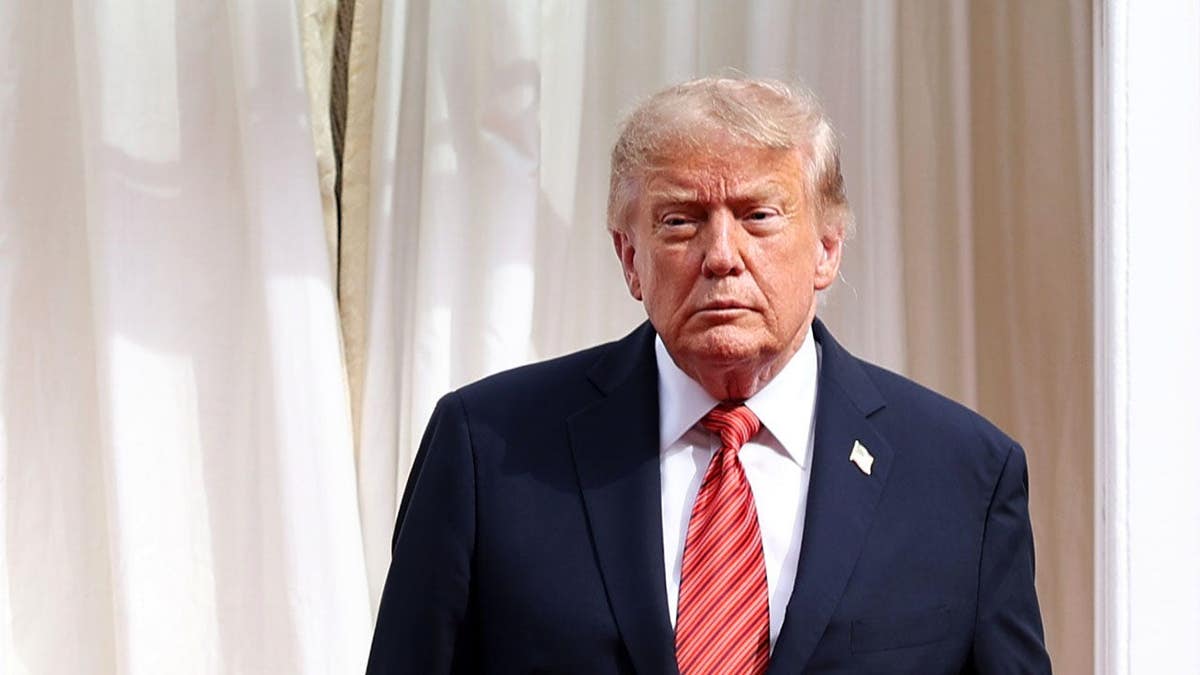 President Donald Trump arrives at Deerfield Residence in Dublin, Ireland.