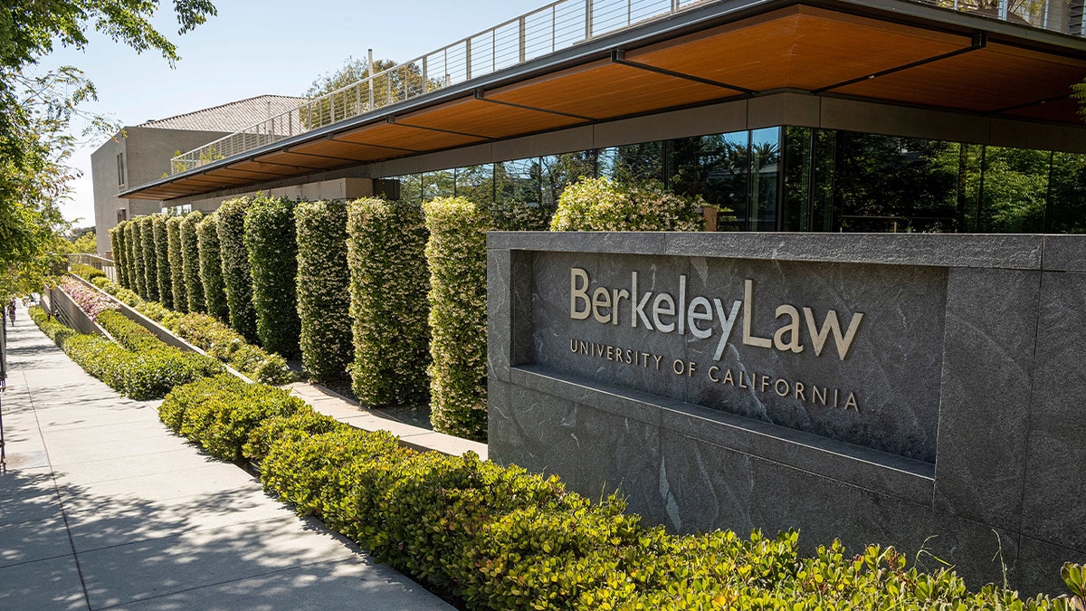 uc berkeley law signage at entrance