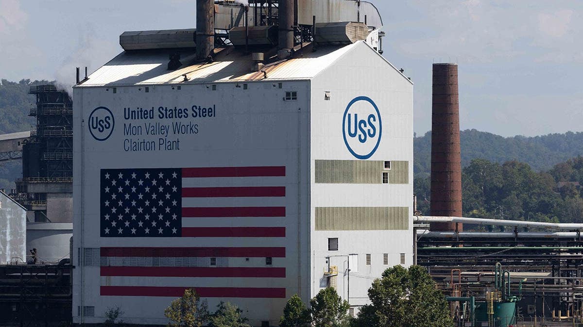 US Steel logo on Clairton Coke Works plant building