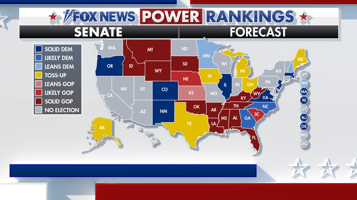 Fox News Power Rankings Senate forecast.