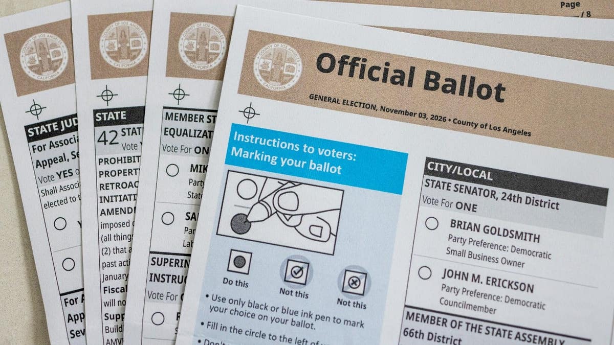 A mail ballot received by a Southern California resident.