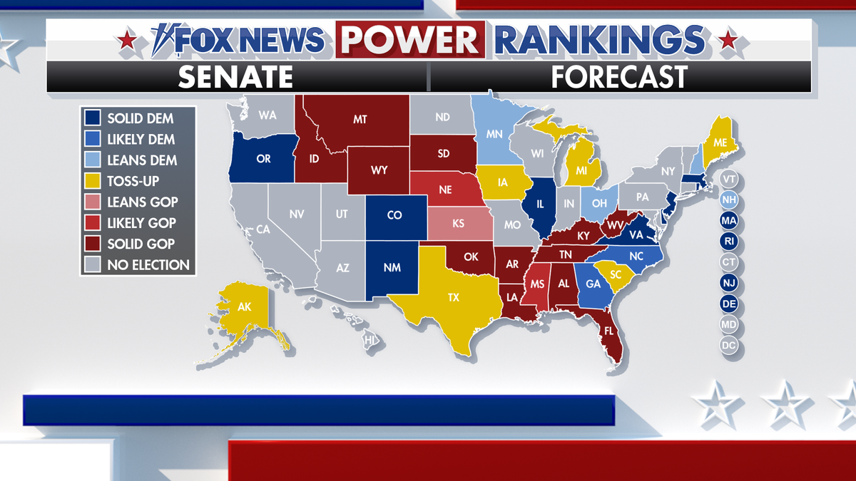 Fox News Power Rankings on Senate forecast.