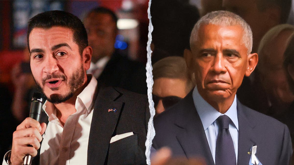 Democratic Michigan Senate candidate Abudl El-Sayed and former President Barack Obama.