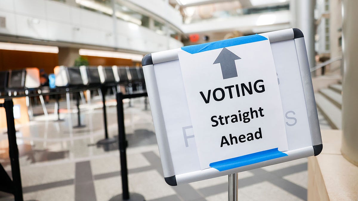 Signage at a polling site in Colorado